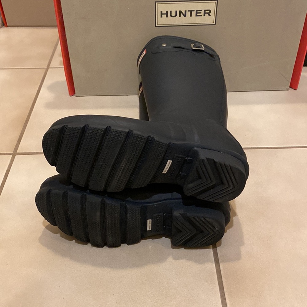 Hunter Kids Boots Navy Blue Size 6 Girls / 5 Boys - Picture 4 of 8